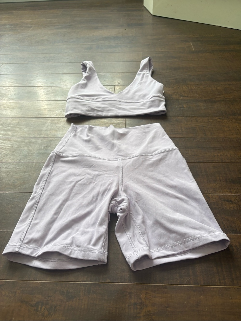 Lululemon Align High rise shorts with matching Align V neck sports bra
